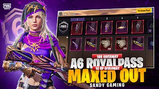 NEW A6 ROYAL PASS MAXOUT | FREE MATERIALS 10 RP GIVEAWAY | PUBGMOBILE | BGMI