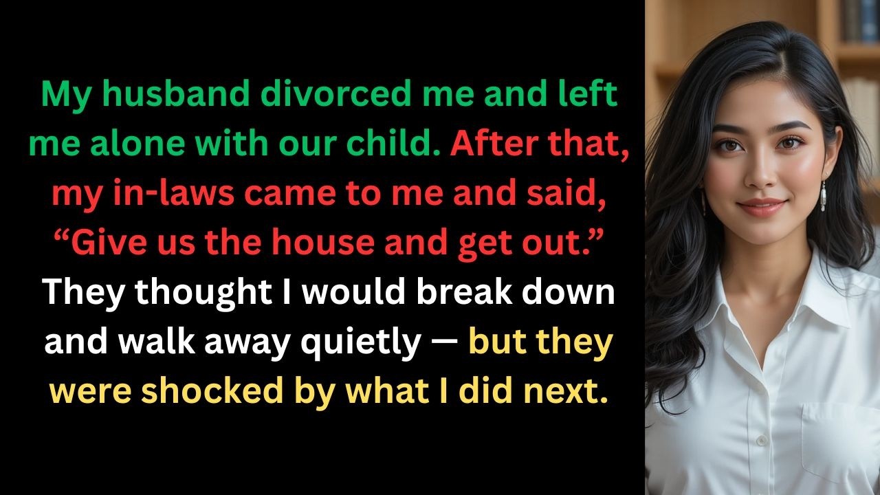 My husband divorced me and left me alone with our child. After that, my in-laws came to me and said.