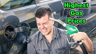Highest and Lowest Gas Prices by State.