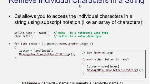 C#   Chapter 8   Processing Data   Part 2 Introduction 2 swf