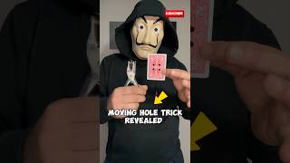 Moving Hole | Card Trick Revealed 😉 #tricks #magic #trending #viral #viralvideo #trend