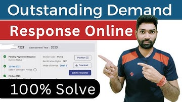 Response to Outstanding demand notice income tax online | How to pay outstanding demand online 2025
