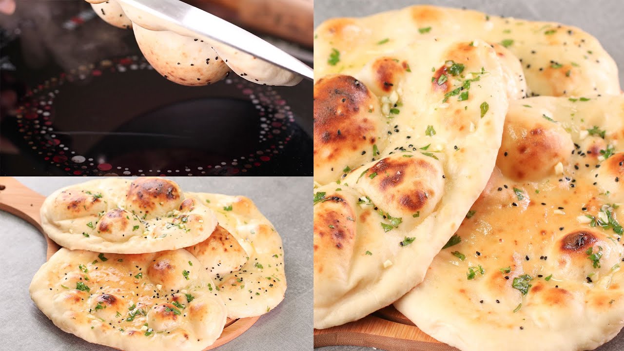 GARLIC NAAN RECIPE IN PAN/TAWA I BUTTER GARLIC NAAN RECIPE I WITHOUT