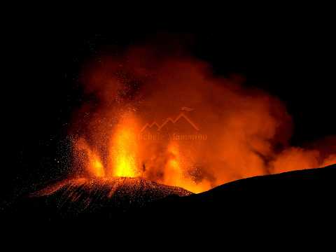 Video Eruzione Etna. Cratere Voragine. Notte 06 luglio 2026