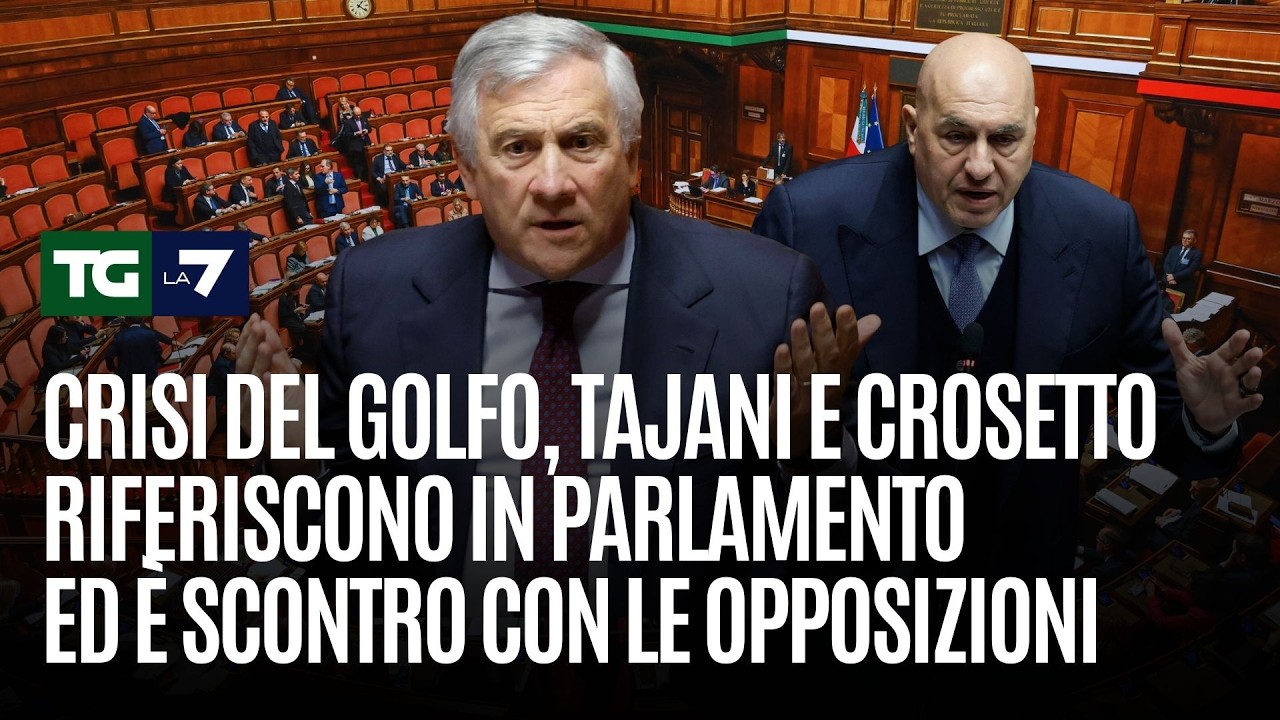 Crisi del Golfo, Tajani e Crosetto riferiscono in Parlamento ed è scontro con le opposizioni