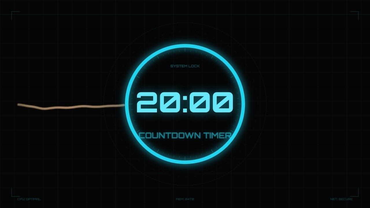 20 Minute Countdown Timer ⏱️ [20:00] HD with Sound Effects & Explosion ...