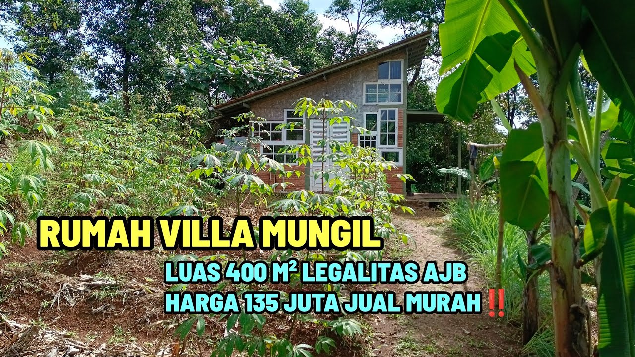 Jual Kebun Ada Rumah Villa Mungil - Luas Tanah 400 Meter Surat AJB - Harga 135 Juta Jual Murah‼️