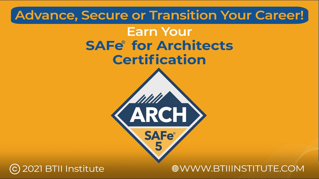 SAFe for Architects Certification ARCH Certification ARCH Exam