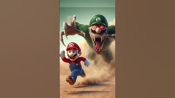 Mariobros chased by scary monster #mariobros #supermariobross #mario #cartoon #animation