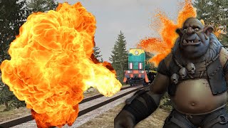 Monster vs train BeamNG Drive Funny video Cartoon #vfxicecream#funtooztv#