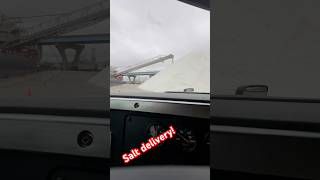 How road salt gets delivered 🚢 #shipping #boat #delivery #trucking