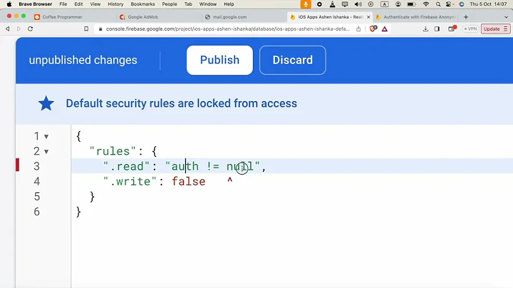 How to allow only authenticated users to read Firebase Real Time Database Data