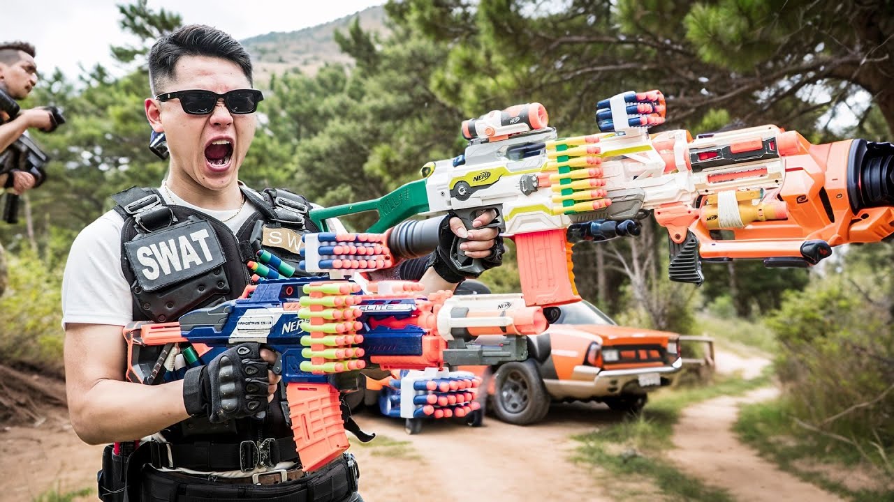 LTT Game Nerf Guns: SEAL X нейтрализует преступную группировку в этой войне бластеров Nerf!