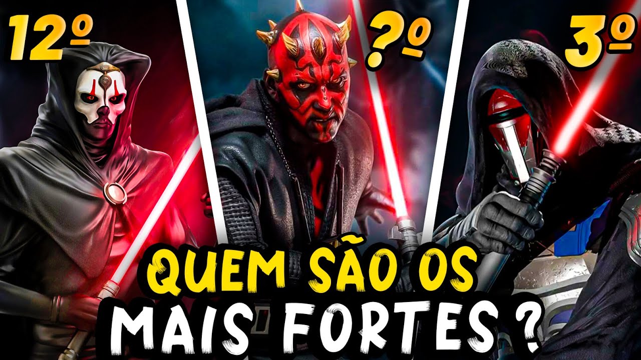 RANKING: OS SITH MAIS PODEROSOS POR NÍVEL DE PODER - YouTube