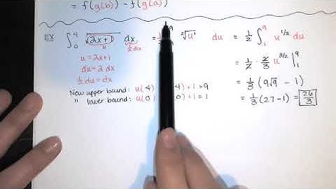 33. Integration by Substitution - Definite Integrals, Changing the Limits of Integration