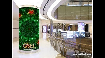 Flexible and curved LED displays for pillars and rounded walls