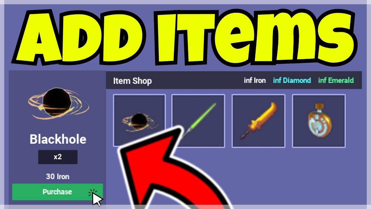 How To ADD Items To The ITEM SHOP 😱 (Roblox BedWars) 