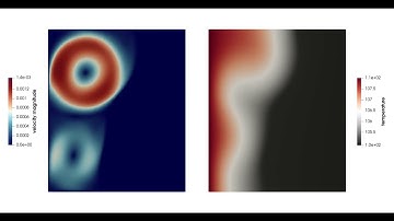 Melting cavity of gallium with natural convection