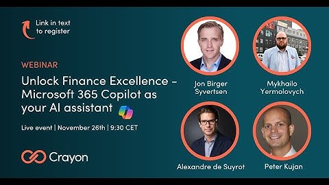 Crayon webinar - Copilot as your AI assistant in Finance