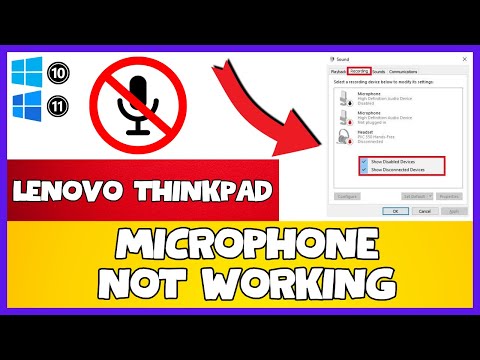 Lenovo Thinkpad Mic Not Working New Process