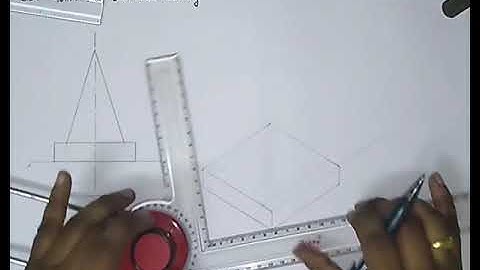 Engineering Graphics |Isometric Projection |Cone over a square slab