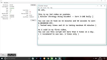 Bitsler Strategy Using DiceBot -- Earn 5-10$ Daily -- 2
