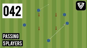 042 Passing - 5 players | Animated Football - Soccer Drills & Games