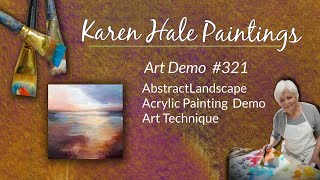 Watch an Amazing Abstract Landscape, Art Technique, Acrylic Painting in Progress, Demo #321