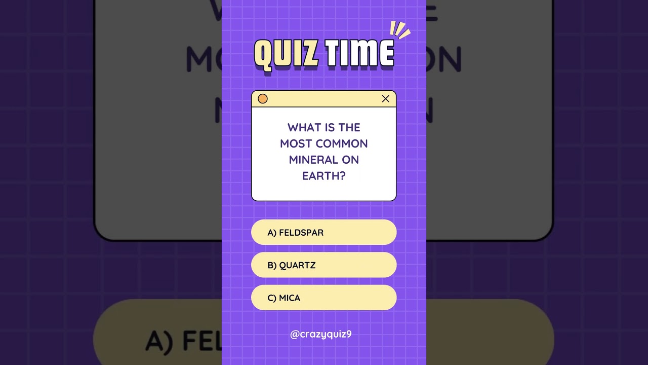 What is the most common mineral on Earth? Can you guess?? 