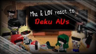 (MHA) Class A \u0026 LOV react to•Insanity Deku AUs•and bonus []Canon AU[] (link vid in the desc\u0026comment)