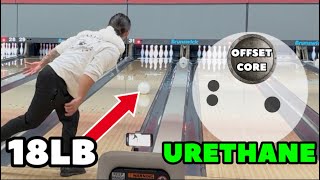 We built an 18-POUND Urethane Bowling Ball with an OFFSET Metal Core