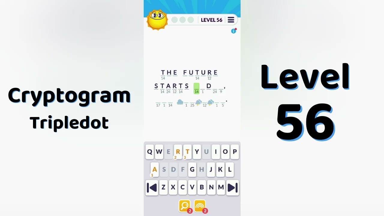 Cryptogram Tripledo Level 56 Solutions 🧩 | Logic Puzzle Game