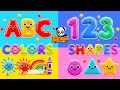Preschool Learning activities for 3 year olds at home | Learn ABC Phonics Shapes Numbers Colors 🌈