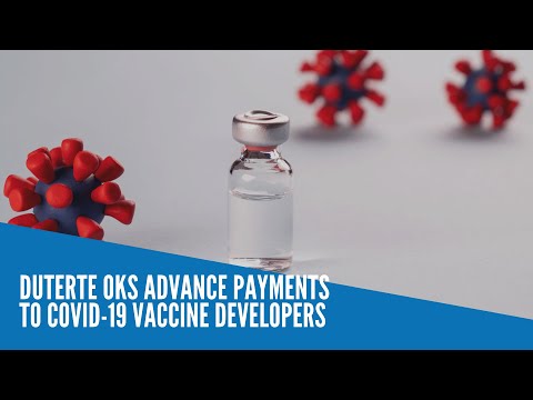 Duterte OKs advance payments to COVID-19 vaccine developers