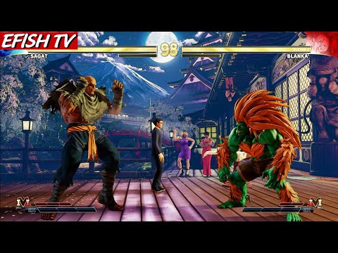 Sagat vs Blanka (Hardest AI) - Street Fighter V
