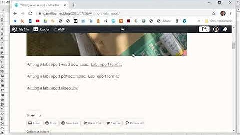 Writing a lab report in Excel:  Getting started