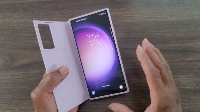 Samsung Smart View Wallet Case Violet Galaxy S24 Ultra - Coque