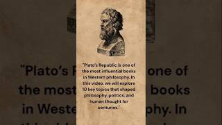 “Top 10 Key Ideas from Plato’s Republic | Philosophy Explained” in 1 minute #philosophy