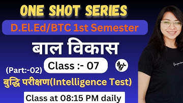 UP DElEd 1st Semester Child Development Class/Chapter-04,Class-0७/Deled First Semester Classes