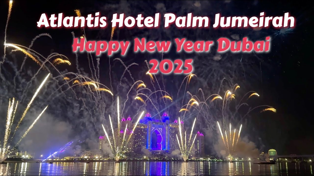 Dubai | Happy New Year 2025: Stunning Fireworks at Atlantis Hotel 🎆 | Fifty Dreams Vlogs