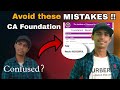 Don't do these MISTAKES ❌😔! CA Foundation | Last one Month left for Exam !! #cafoundation #strategy
