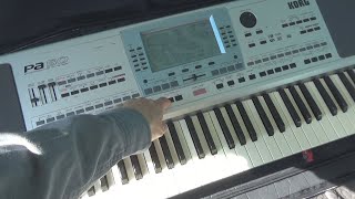 Korg PA 50 synth performing Bossa Piano Music Style
