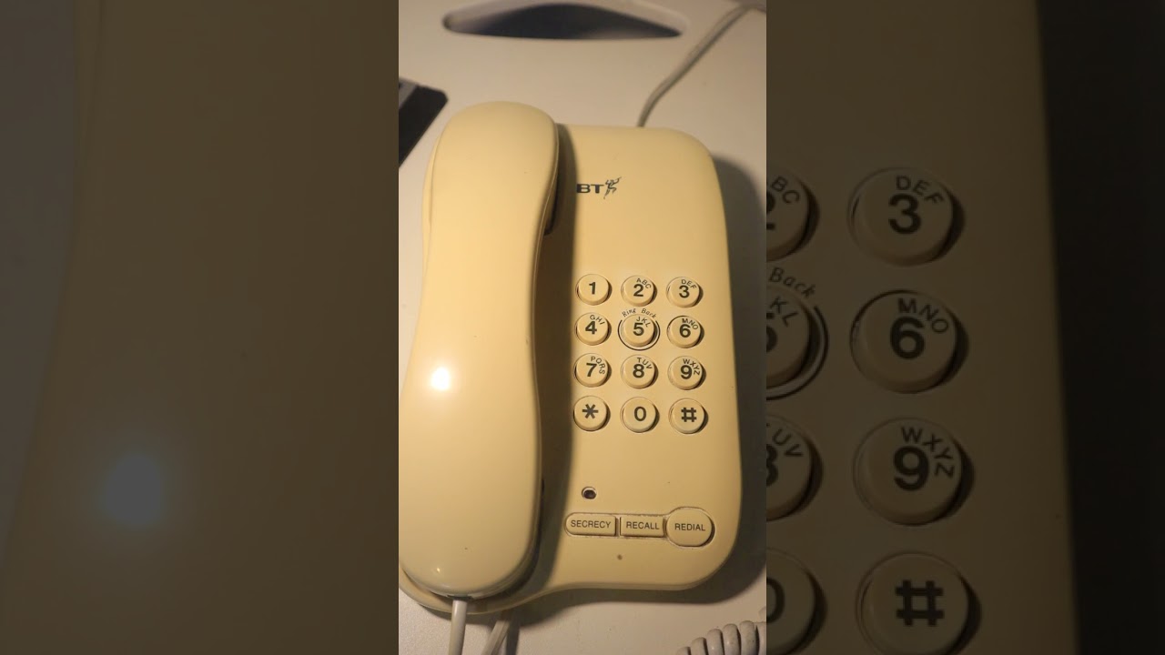 90s BT Landline Phone Ring Test. Vintage Landline Phone.