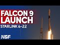 SpaceX Falcon 9 Launches Starlink 6-22 Mission