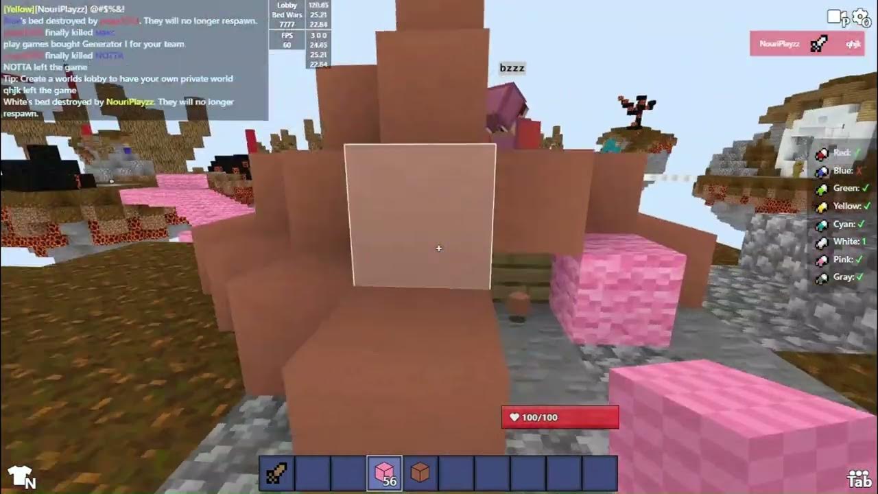 bloxd.io bedwars wars with another texture pack YouTube