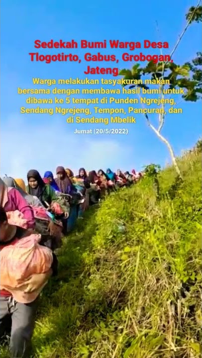 Viral Tradisi Sedekah Bumi Warga Tlogotirto, Gabus, Grobogan