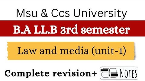 law and media unit 1 | BA LLB 3rd semester #lawwithriya