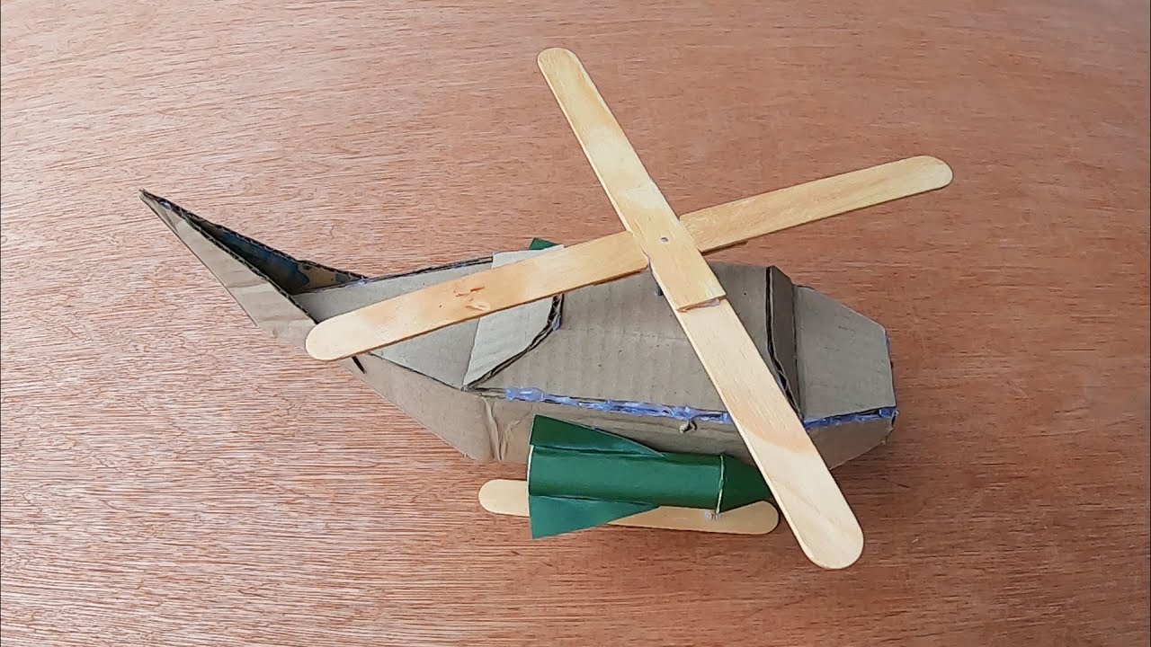 Making a simple airplane using recycled materials at home ...