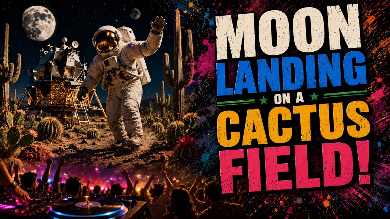 Moon landing on a cactus field! music by Gianni Peteani