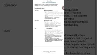 Créer un CV Canadien en 5 Min presque| CV format canadienne gratuitement